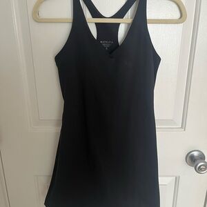 Athleta Women's XS Black Racer Back Dress